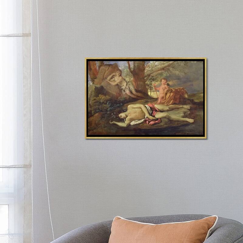 iCanvas "Echo and Narcissus " by Nicolas Poussin Framed - Bed Bath ...